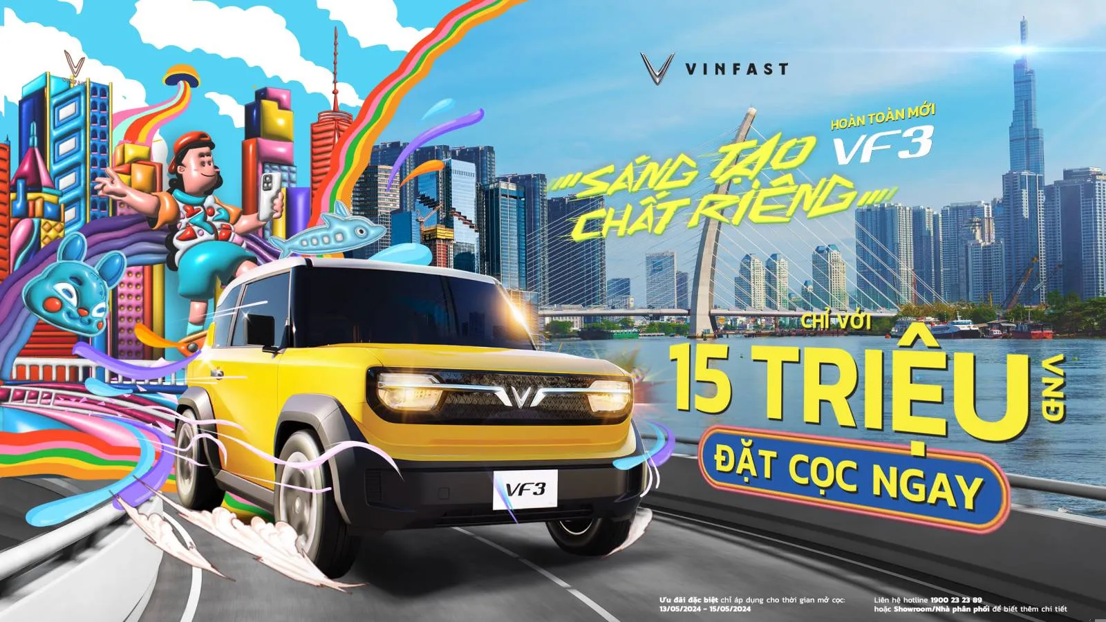 Cọc VF 3 – cơ hội nhận quà tổng trị giá 90 triệu đồng