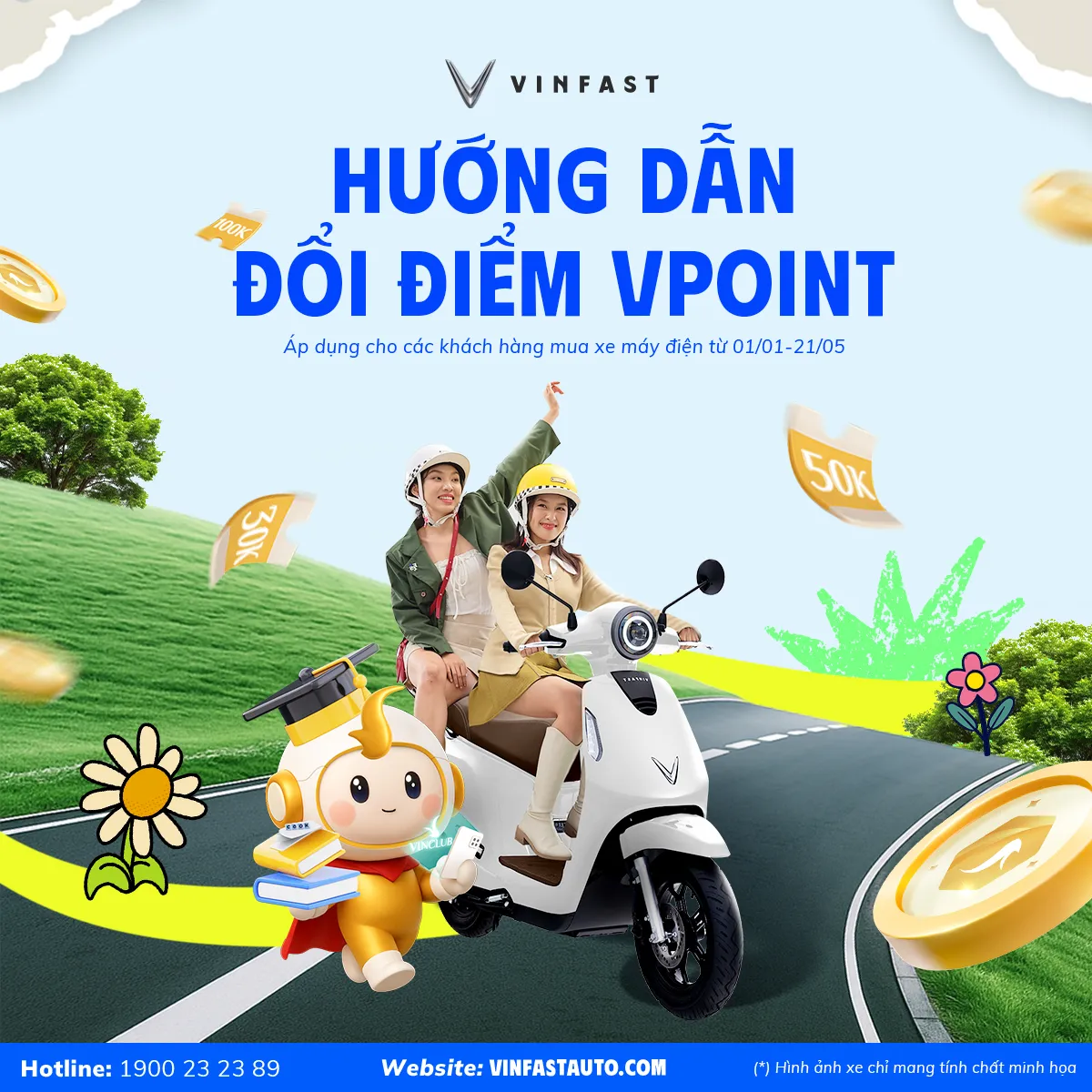 Hướng dẫn nhận điểm VPoint cho các chủ xe máy điện