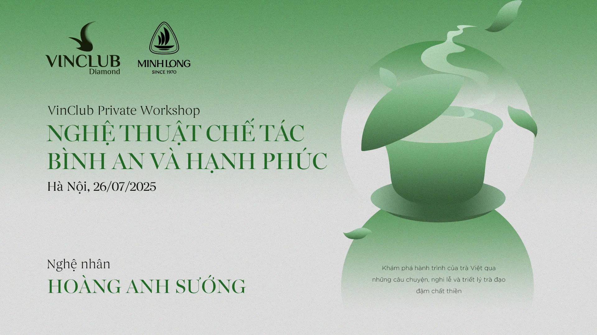 Mời đăng ký Workshop trà đạo dành riêng cho thành viên Diamond