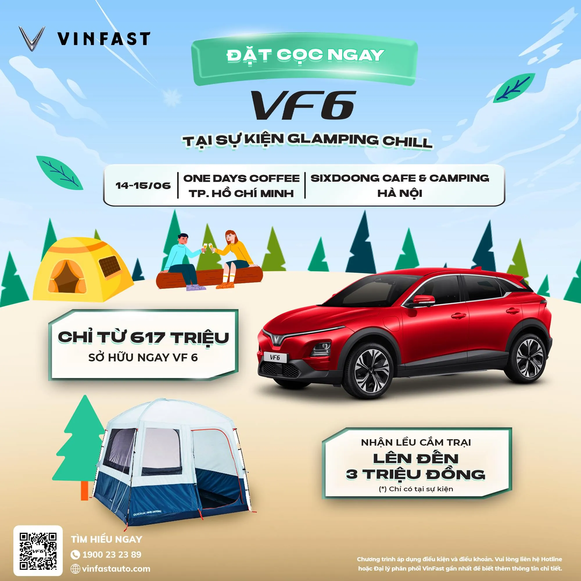 Mời Quý thành viên tham gia sự kiện VF 6 Glamping Chill
