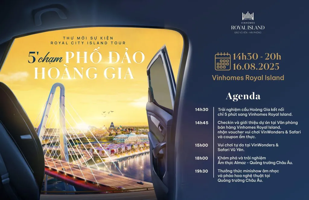 Thư mời sự kiện 5′ chạm Phố đảo Hoàng Gia