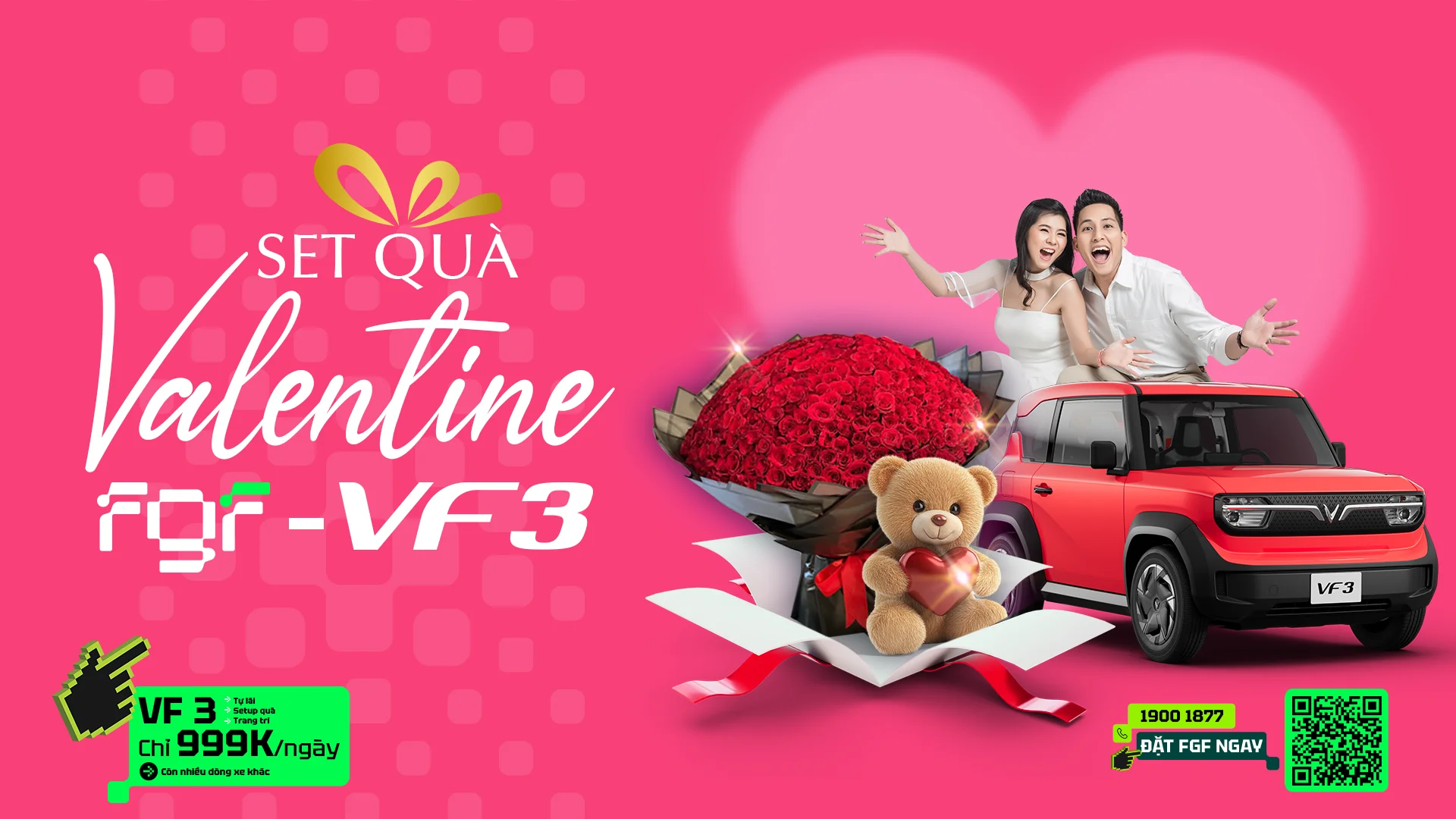 Trải nghiệm Valentine độc đáo với dịch vụ thuê xe FGF