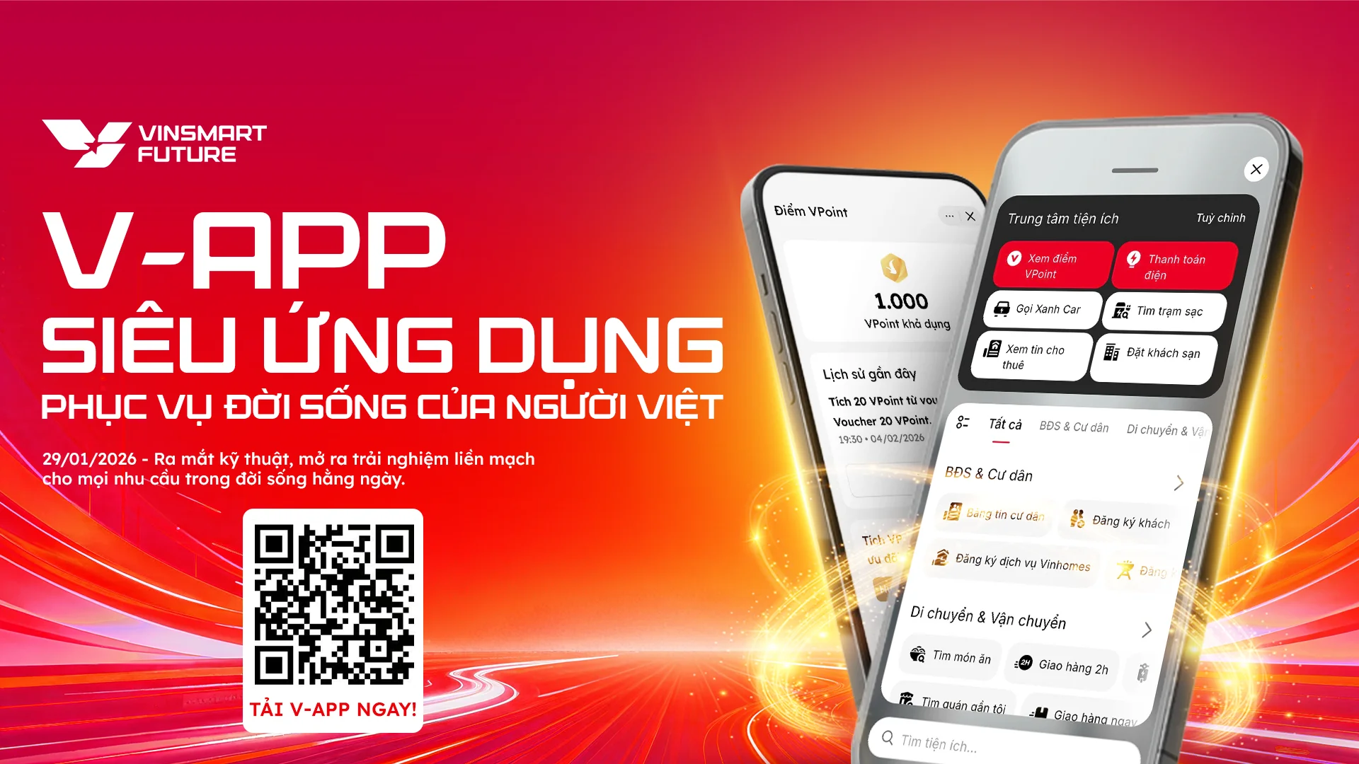 Ứng dụng VinFast Club chuẩn bị đóng sau 28/2. Tải V-App để đón nhận loạt quà bất ngờ!